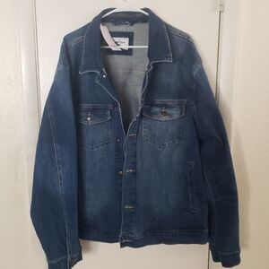 Goodfellow & Co™ Dark Wash Stretch Denim Trucker Jacket Size XXL